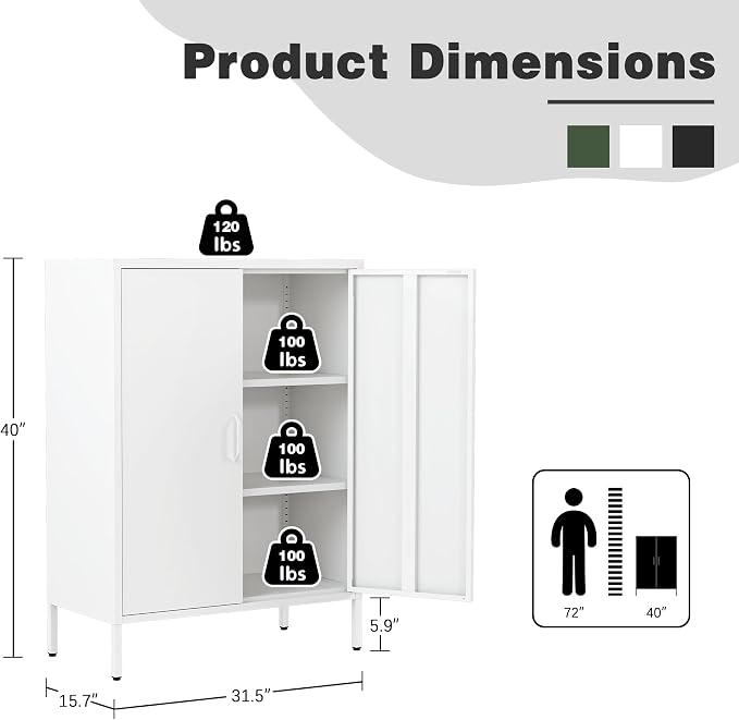 Bevivog Metal Locker Cabinet - Image 3