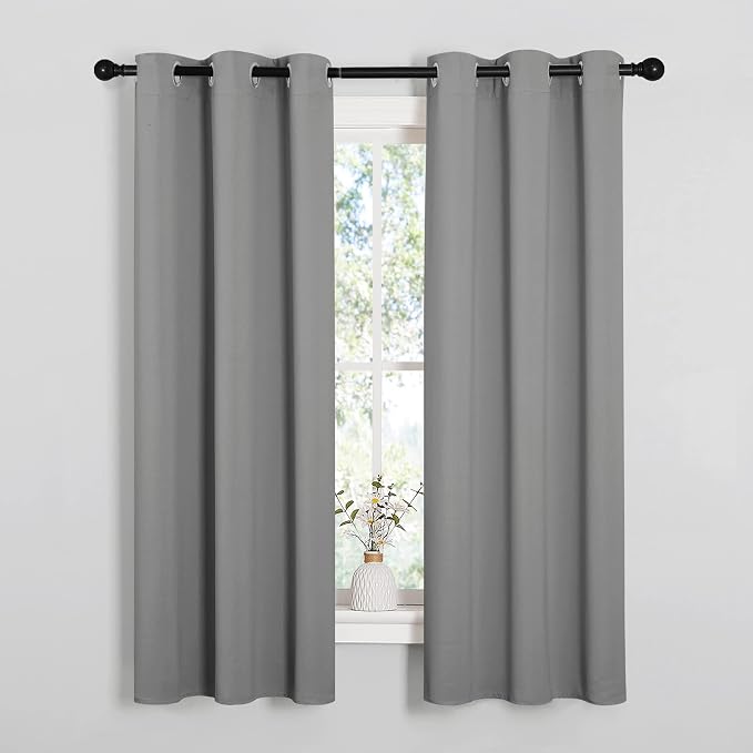 NICETOWN Silver Grey Blackout Curtain Panels by NICETOWN