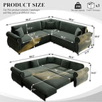 88.2" Sectional Sleeper Sofa - Image 3