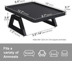 Couch Arm Tray, Bamboo Folding Sofa Tray, Sofa Armrest Trays Clip-On Couch Desk - Image 5