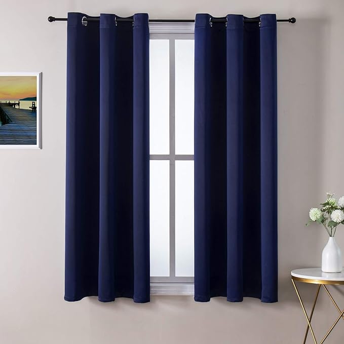 ChrisDowa Blackout Curtains for Bedroom and Living Room 48 Inches Long | 2 by ChrisDowa