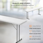 VINGLI 6 FT Narrow Folding Table, Home Work - Image 4