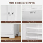Iwell Tall Bathroom Cabinet, Storage Cabinet - Image 8