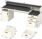 YOMILUVE 65 Inch Computer Desk - Image 2