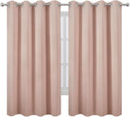 Blush Blackout Curtains 66 x 63 Inch Length/Set of 2 Curtain Panels/Thermal - Image 2