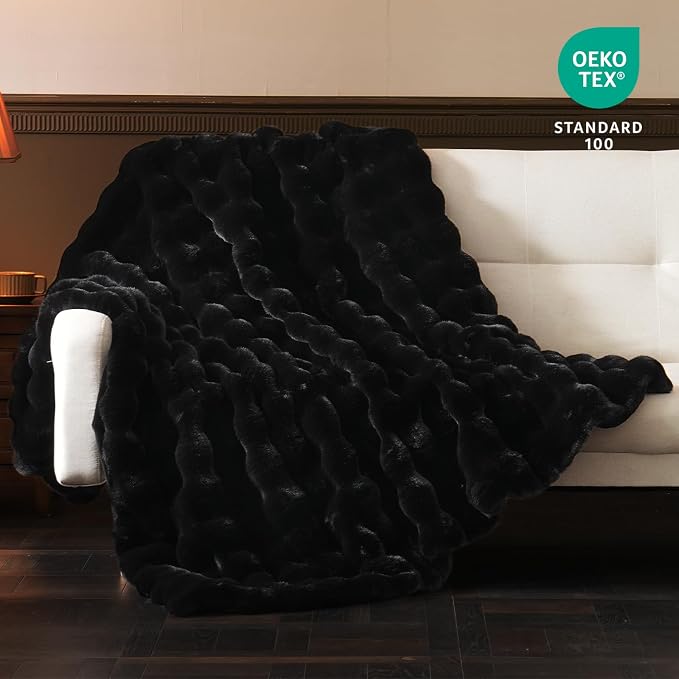 BENVWE Faux Fur Throw Blanket for Couch Bed - Image 3