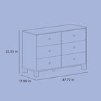 Storkcraft California 6-Drawer Double Dresser - Image 3