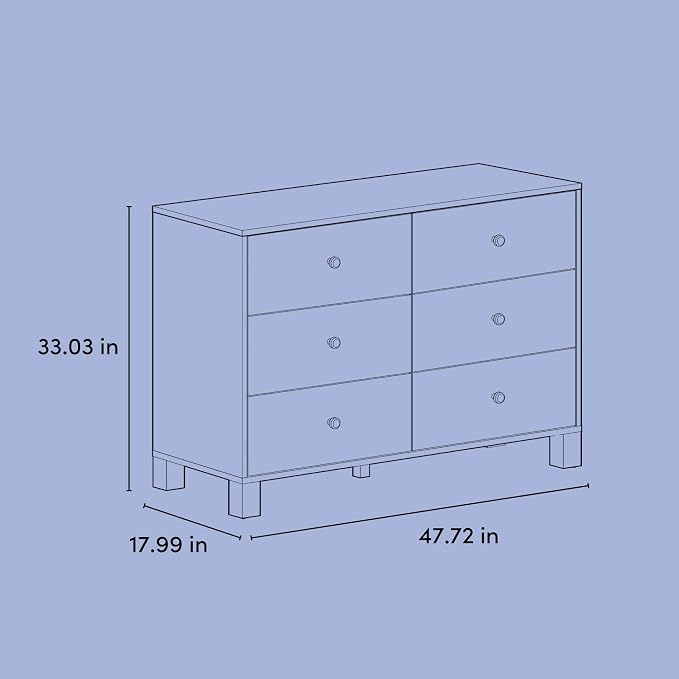 Storkcraft California 6-Drawer Double Dresser - Image 3