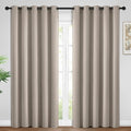 Yakamok Room Darkening Curtains 62x96 inch Length Natural-Living Room | 2 panels by Yakamok