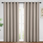 Yakamok Room Darkening Curtains 62x96 inch Length Natural-Living Room | 2 panels by Yakamok