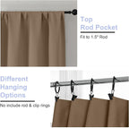 Simplebrand Ava Brown Blackout Curtains - Image 4
