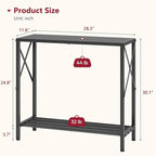 Tajsoon Small Entryway Table, 2-Tier Narrow Consle Table - Image 3