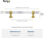 Rergy Cabinet Handles Marble Drawer Pulls and Knobs, T-Bar Hardware - Image 2