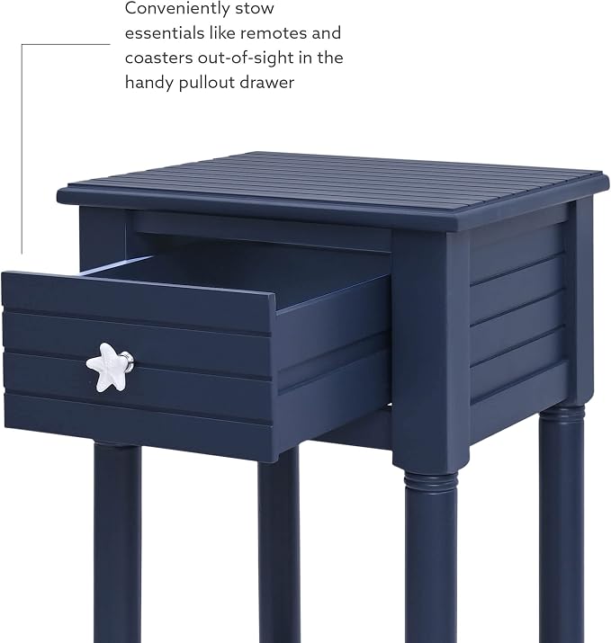 Linon Raleigh Navy Small Accent Table - Image 12