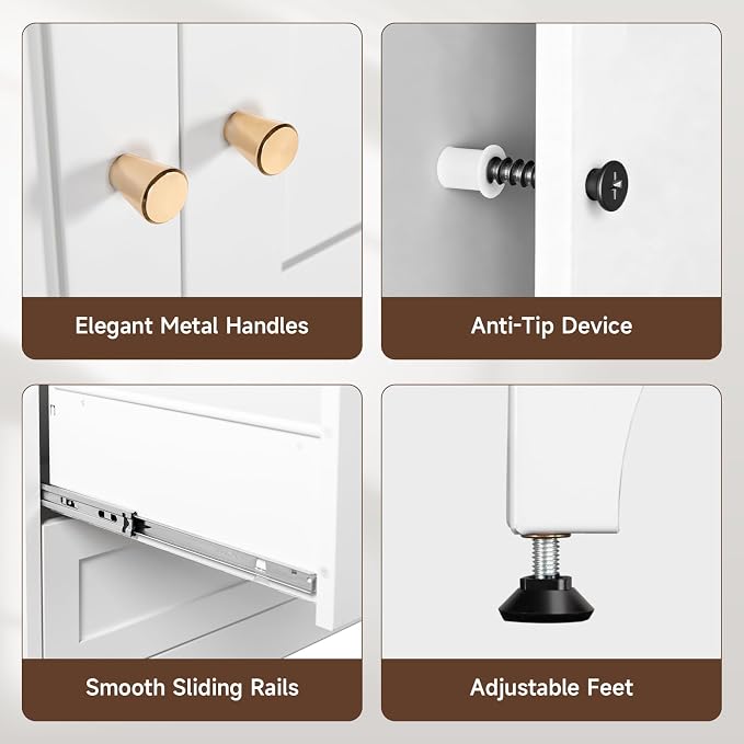 Letaya 71" Metal Wardrobe Cabinets - Image 8