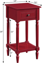 Convenience Concepts French Country Khloe 1 Drawer Accent End Table 14" - Image 9