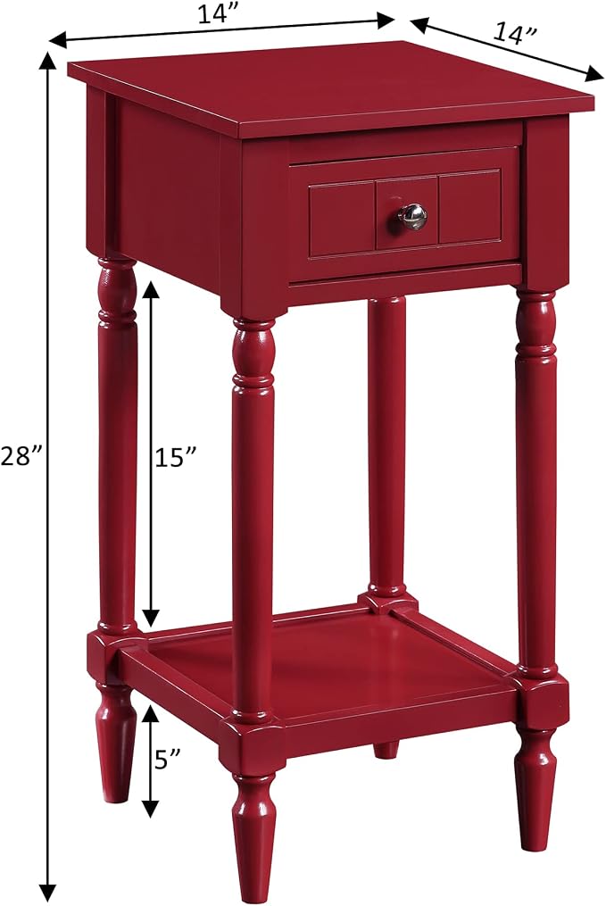 Convenience Concepts French Country Khloe 1 Drawer Accent End Table 14" - Image 3