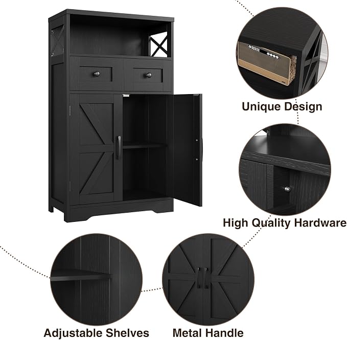 Befrases Set of 2 Black Storage Cabinet - Image 6
