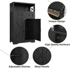 Black Farmhouse Kitchen Pantry Cabinet - Image 7