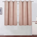 Blush Blackout Curtains/38 x 54 Inch/Set of Two Panels Grommet Living Room by Lemomo