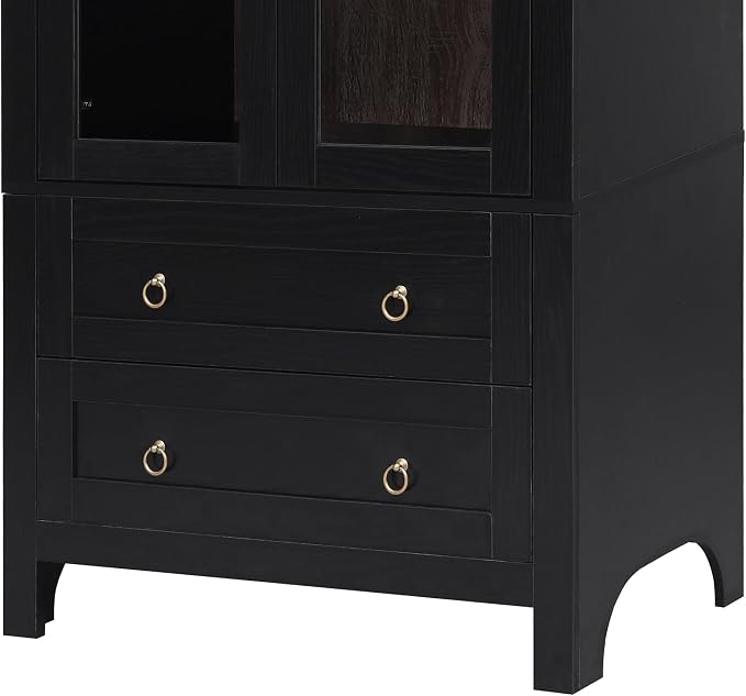 VilroCaz 71" Tall Arched Kitchen Pantry - Image 9
