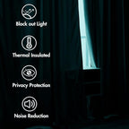 MIULEE Teal Velvet Curtains 52x90 inches 2 Panels Luxury Blackout Curtains | - Image 5