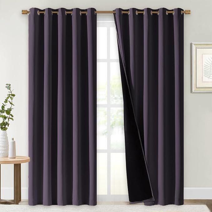NICETOWN 100% Blackout Window Curtain Panels, 2 Pieces, Cold and Full Light by NICETOWN