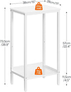 HOOBRO Tall Side Table, Industrial End Telephone Table - Image 3