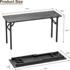TEMI Small Computer Desk Folding Table - Image 3