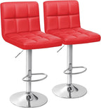 Homall Bar Stools Modern PU Leather Adjustable Swivel Barstools, Armless by Homall