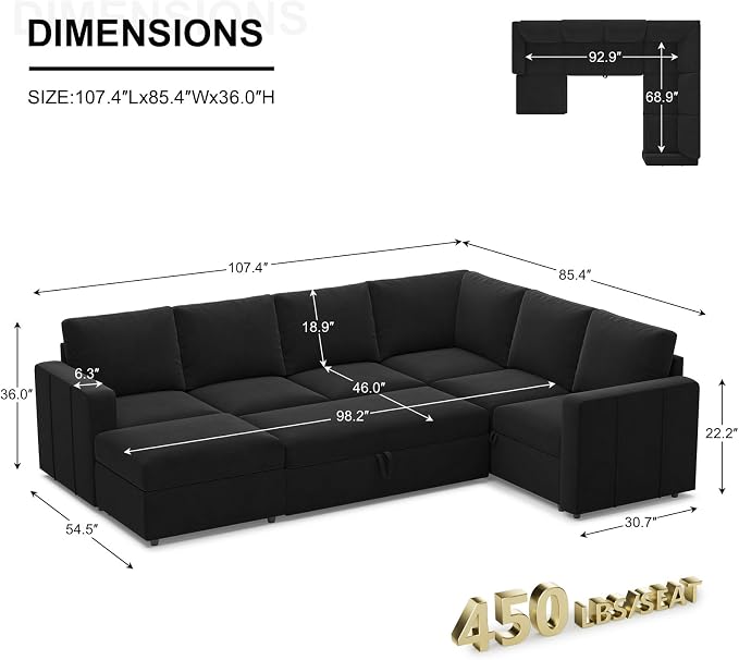 Belffin Modular Sectional Sleeper Sofa - Image 2
