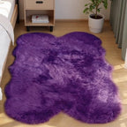 Goolela Purple Fluffy Sheepskin Rug 4x6 by Goolela