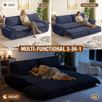 KEIKI 73.2" Queen Convertible Sofa Bed, 3-in-1 Pull Out Sleeper Couch - Image 3