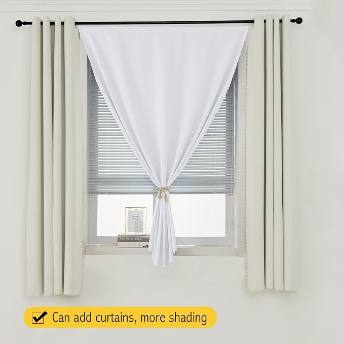 Portable Light Blocking Curtains Self Stick Design Removable Adhesive Window - Image 8