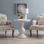 Pemberly Row Round Wood Accent Table, 26 in Height, MDF - Image 2