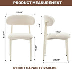 UVV Dining Chairs Set of 8, Metal Kitchen Chairs - Image 9