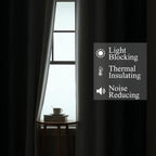 Navy Blue and Greyish White Blackout Curtains - Image 3