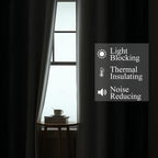 Navy Blue and Greyish White Blackout Curtains - Image 3