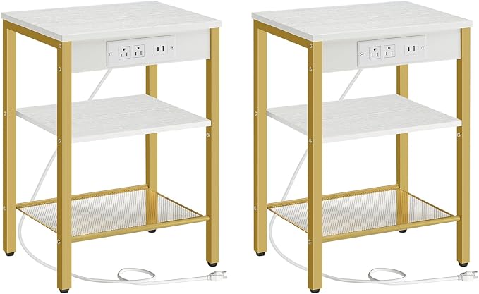 HOOBRO Side Tables Set of 2 by HOOBRO