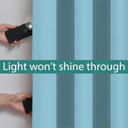 Yakamok Sky Blue 100% Blackout Curtains 84 Inches Long 52" Wide 1 Panel | - Image 3