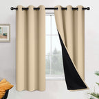 Yakamok Black 100% Blackout Curtains 63 Inches Long by Yakamok