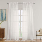 Ivory Bedroom Curtains 96 Length by OVZME