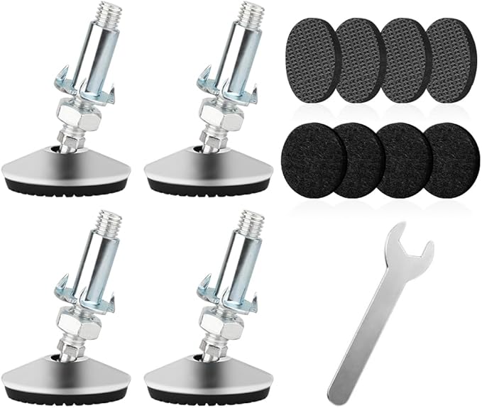 4 Set M10 Swivel Adjustable Leveling Feet, Heavy Duty Height Adjuster Furniture by Tahikem