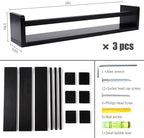AZSKY Classic Nursery Book Shelves Black Wooden Floating Shelves Wall Bookshelf - Image 3
