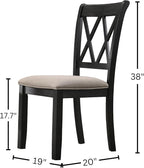 Roundhill Furniture Windvale Fabric Upholstered Dining Chair - Image 2