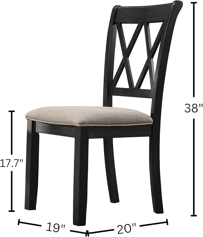 Roundhill Furniture Windvale Fabric Upholstered Dining Chair - Image 2