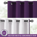 Yakamok Purple 100% Blackout Curtains 84 Inches Long - Image 2