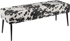 DUHOME Velvet Bench Ottoman, Upholstered Bedroom Benches Cow Print End of Bed by DuhomeElegantLifestyle