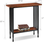 Ironcraft Solid Wood and Metal Console Table - Image 3