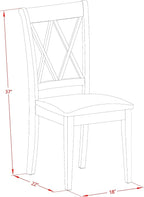 East West Furniture CLC-LWH-C Clarksville Kitchen Dining Chairs - Image 3